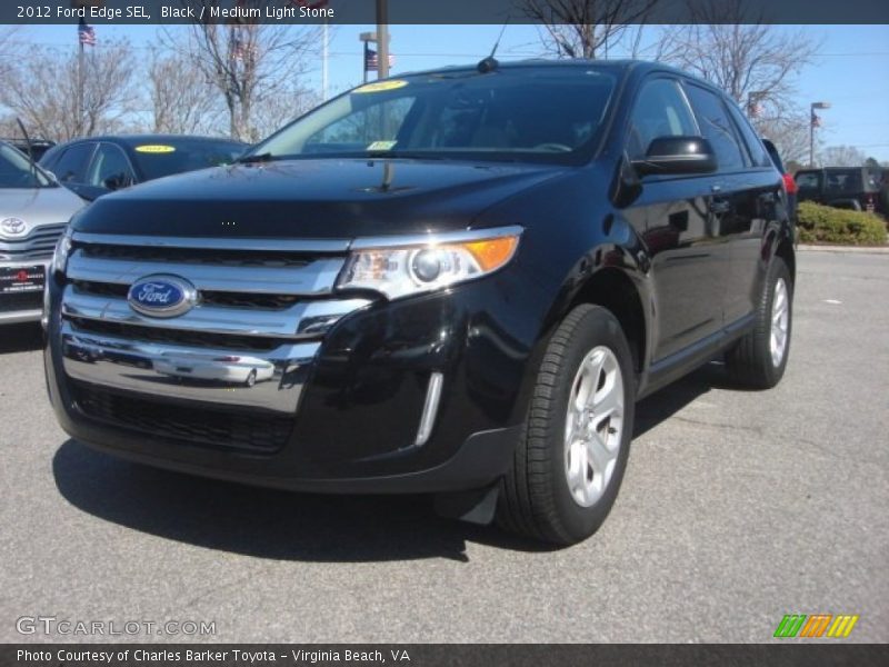 Black / Medium Light Stone 2012 Ford Edge SEL