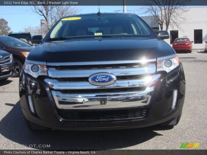 Black / Medium Light Stone 2012 Ford Edge SEL