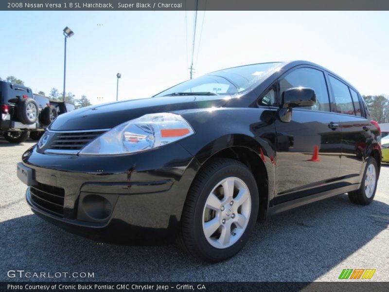 Super Black / Charcoal 2008 Nissan Versa 1.8 SL Hatchback