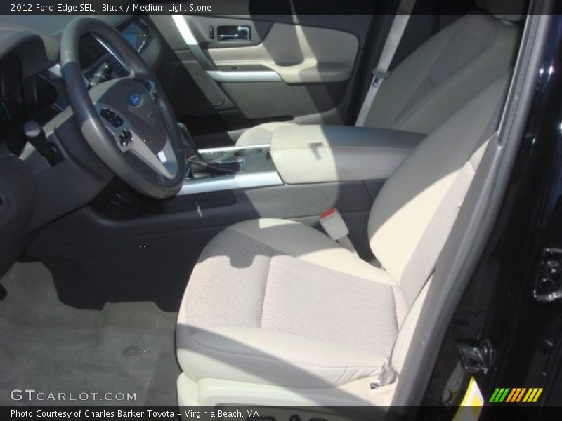 Black / Medium Light Stone 2012 Ford Edge SEL
