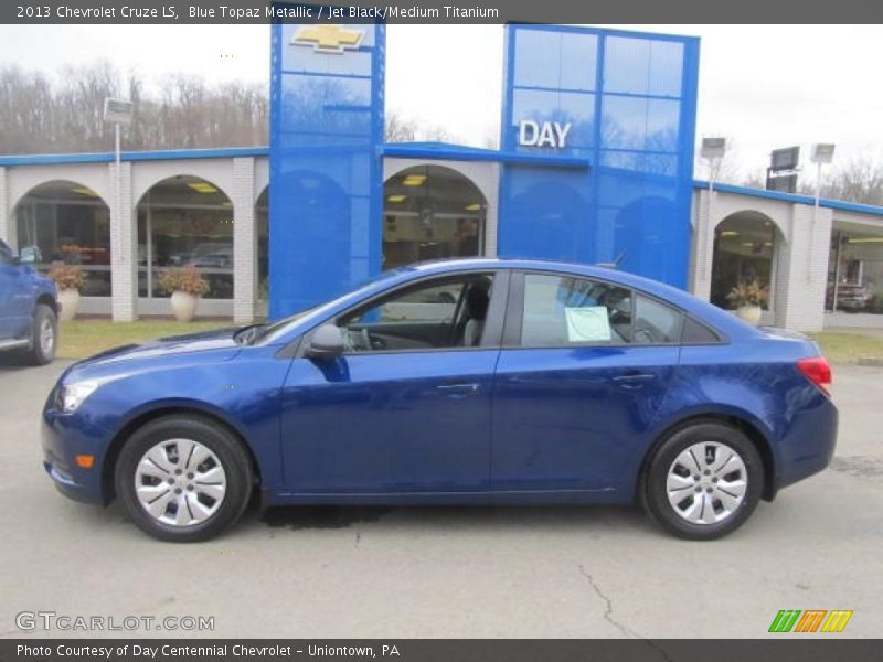Blue Topaz Metallic / Jet Black/Medium Titanium 2013 Chevrolet Cruze LS