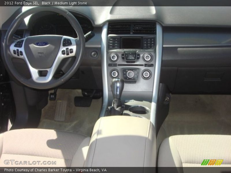 Black / Medium Light Stone 2012 Ford Edge SEL
