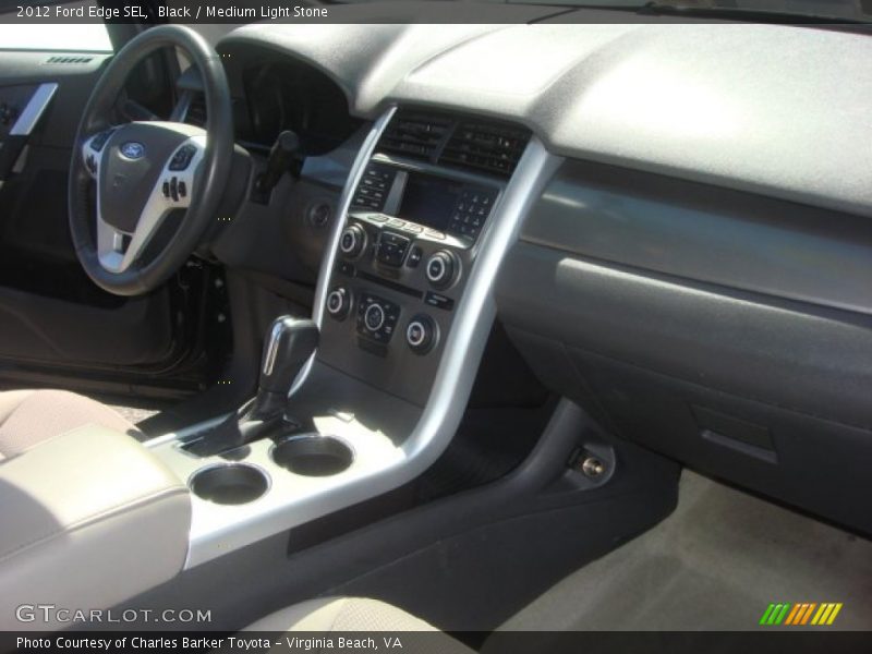 Black / Medium Light Stone 2012 Ford Edge SEL