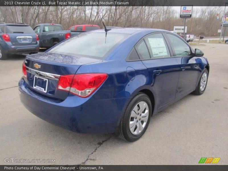 Blue Topaz Metallic / Jet Black/Medium Titanium 2013 Chevrolet Cruze LS
