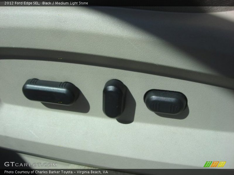 Black / Medium Light Stone 2012 Ford Edge SEL