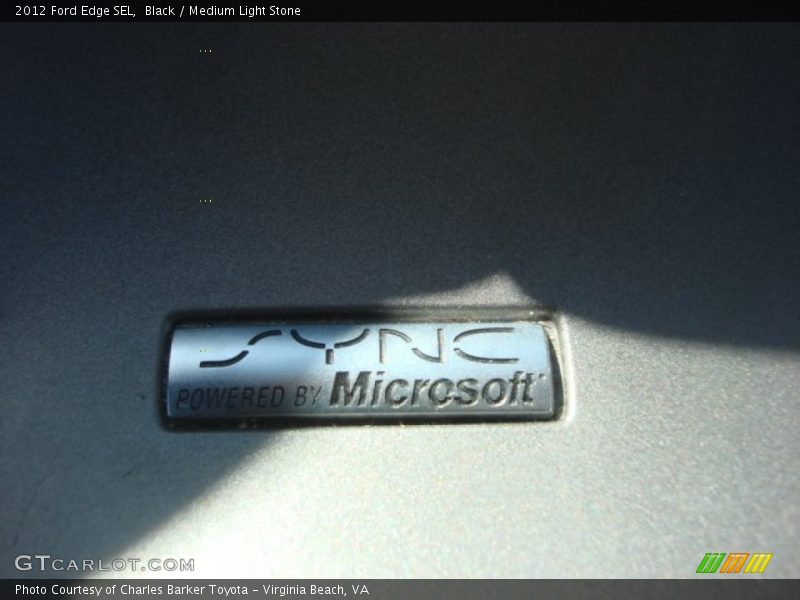 Black / Medium Light Stone 2012 Ford Edge SEL