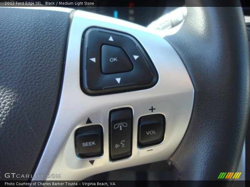 Black / Medium Light Stone 2012 Ford Edge SEL
