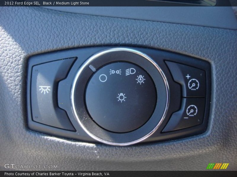 Black / Medium Light Stone 2012 Ford Edge SEL