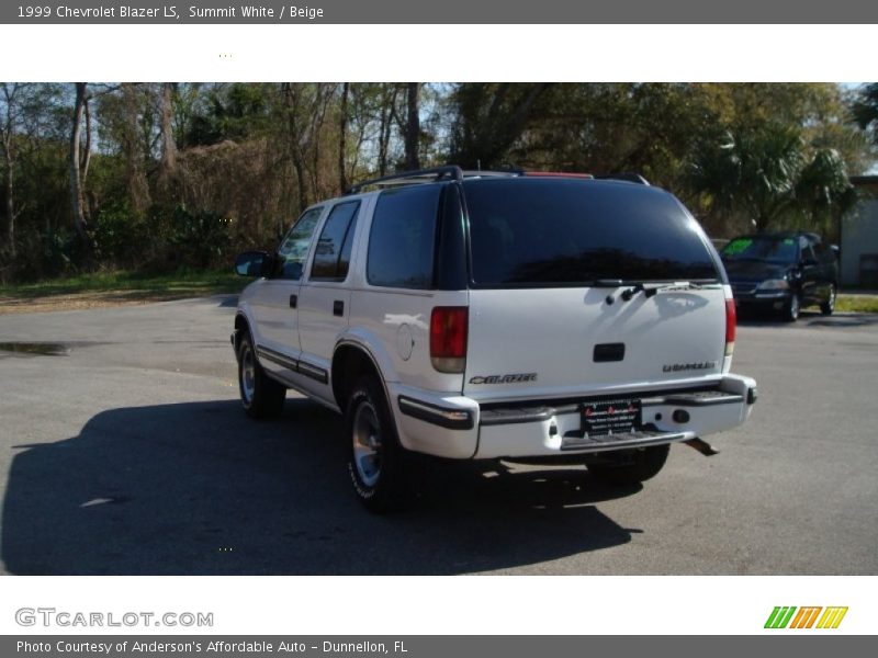 Summit White / Beige 1999 Chevrolet Blazer LS