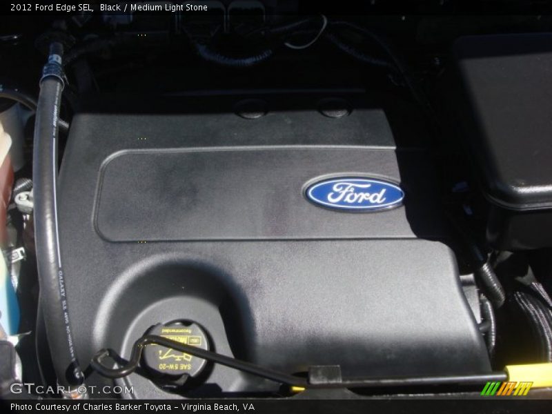 Black / Medium Light Stone 2012 Ford Edge SEL