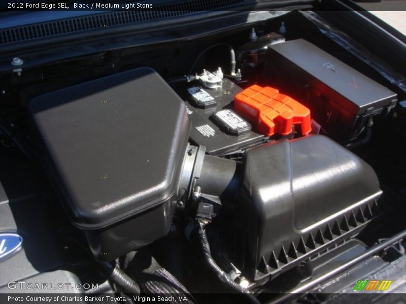 Black / Medium Light Stone 2012 Ford Edge SEL