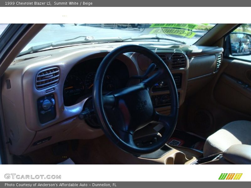 Summit White / Beige 1999 Chevrolet Blazer LS