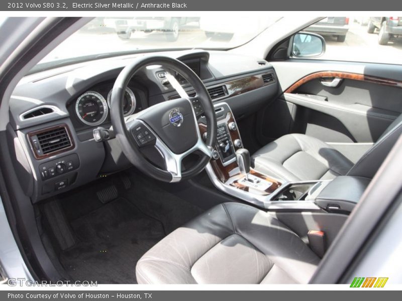 Electric Silver Metallic / Anthracite Black 2012 Volvo S80 3.2