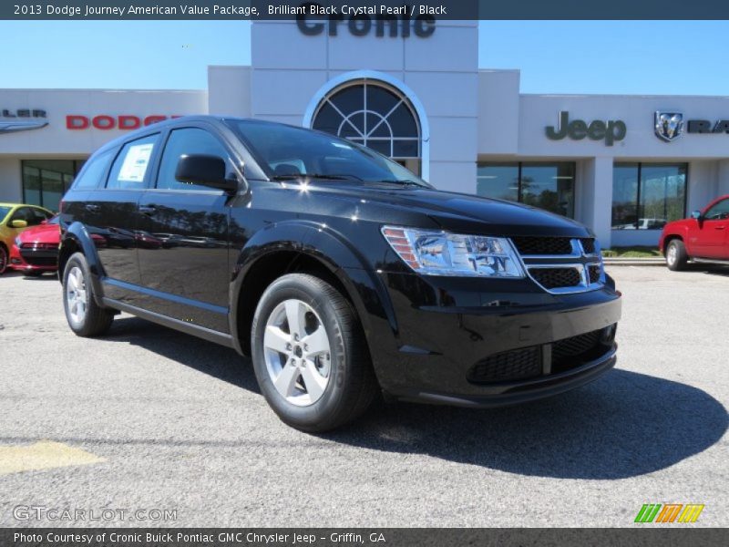 Brilliant Black Crystal Pearl / Black 2013 Dodge Journey American Value Package