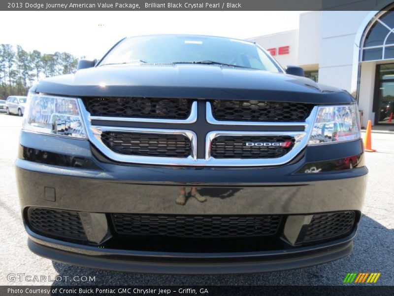 Brilliant Black Crystal Pearl / Black 2013 Dodge Journey American Value Package