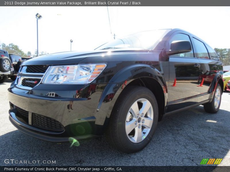 Brilliant Black Crystal Pearl / Black 2013 Dodge Journey American Value Package