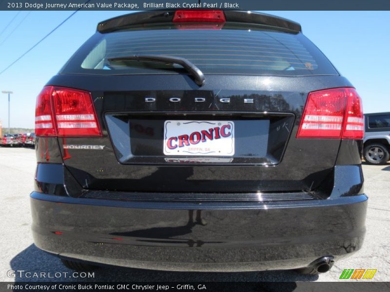 Brilliant Black Crystal Pearl / Black 2013 Dodge Journey American Value Package