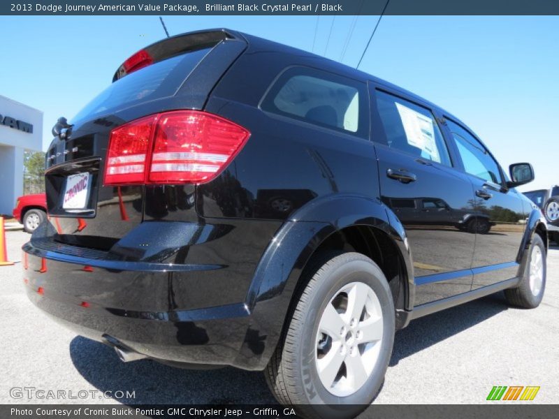 Brilliant Black Crystal Pearl / Black 2013 Dodge Journey American Value Package