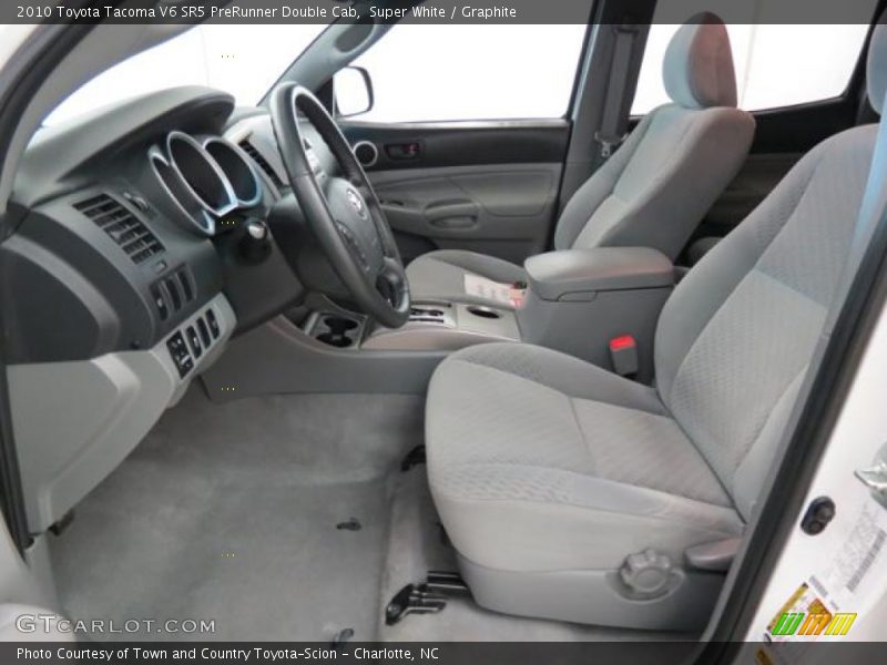 Super White / Graphite 2010 Toyota Tacoma V6 SR5 PreRunner Double Cab