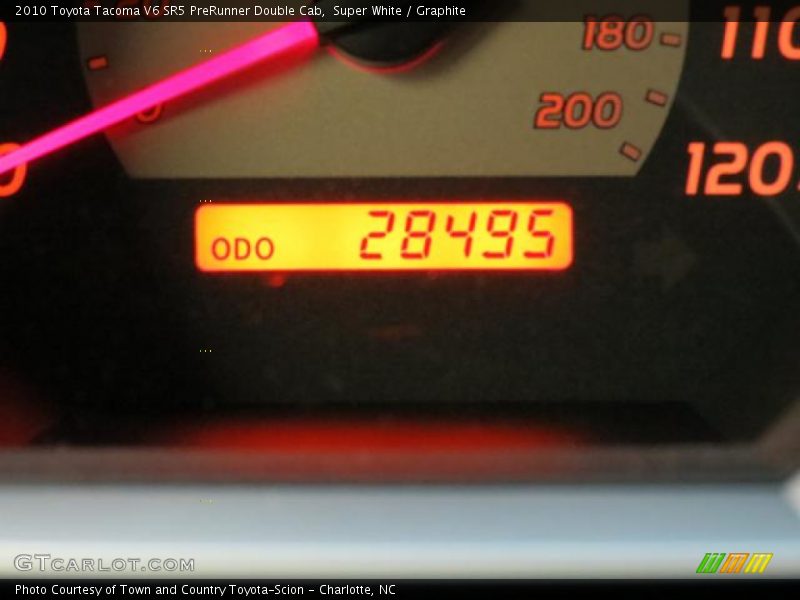 Super White / Graphite 2010 Toyota Tacoma V6 SR5 PreRunner Double Cab