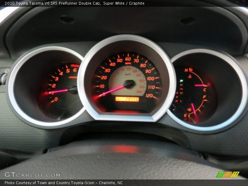 Super White / Graphite 2010 Toyota Tacoma V6 SR5 PreRunner Double Cab
