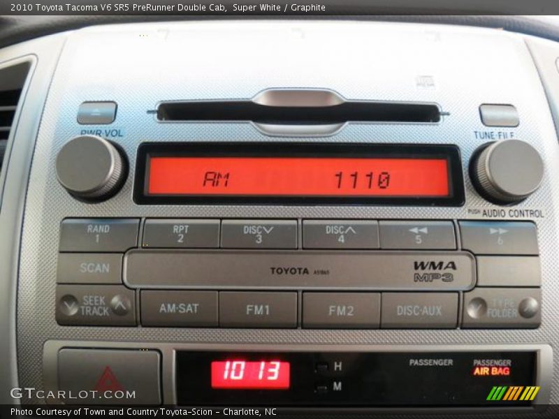 Super White / Graphite 2010 Toyota Tacoma V6 SR5 PreRunner Double Cab