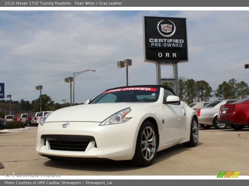 Pearl White / Gray Leather 2010 Nissan 370Z Touring Roadster