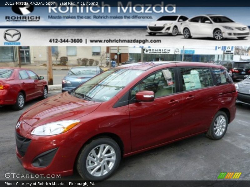 Zeal Red Mica / Sand 2013 Mazda MAZDA5 Sport