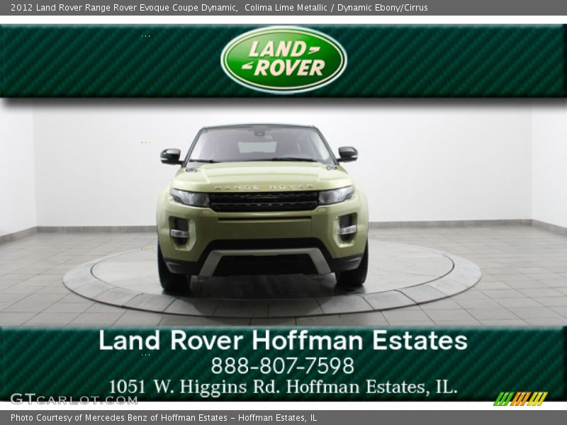 Colima Lime Metallic / Dynamic Ebony/Cirrus 2012 Land Rover Range Rover Evoque Coupe Dynamic