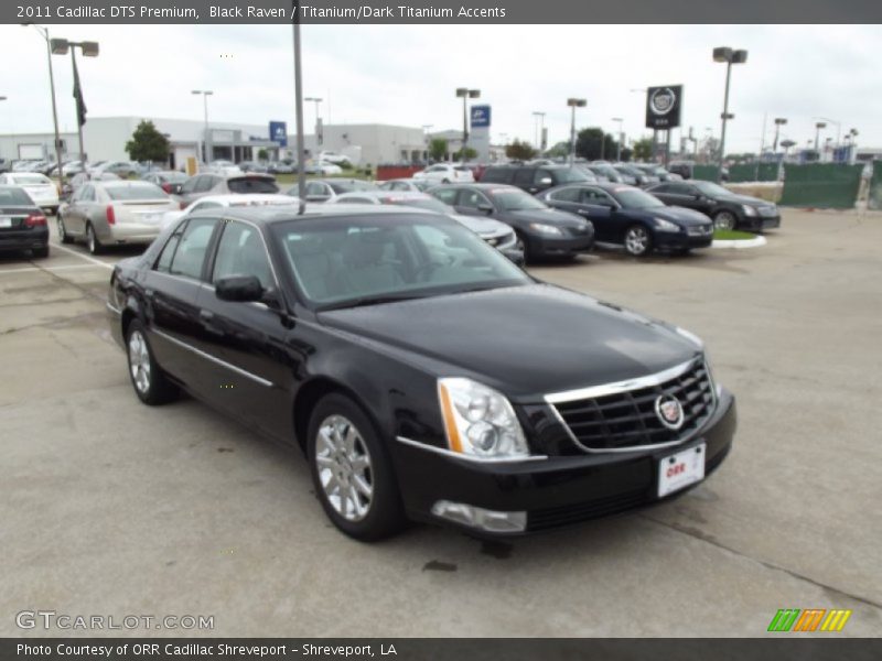 Black Raven / Titanium/Dark Titanium Accents 2011 Cadillac DTS Premium