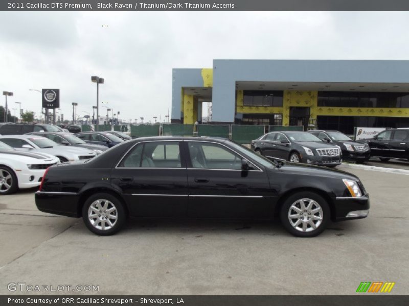 Black Raven / Titanium/Dark Titanium Accents 2011 Cadillac DTS Premium