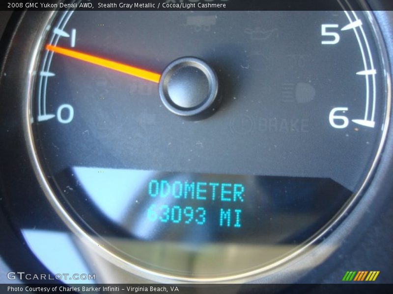 Stealth Gray Metallic / Cocoa/Light Cashmere 2008 GMC Yukon Denali AWD