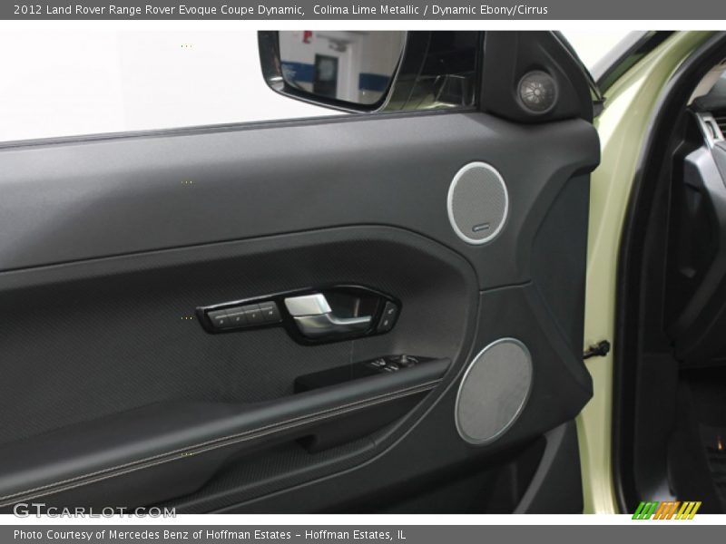 Colima Lime Metallic / Dynamic Ebony/Cirrus 2012 Land Rover Range Rover Evoque Coupe Dynamic