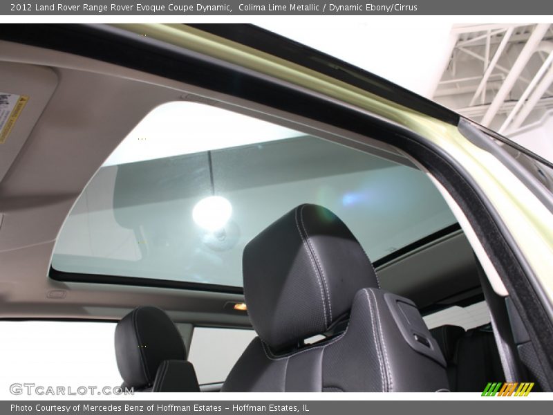 Colima Lime Metallic / Dynamic Ebony/Cirrus 2012 Land Rover Range Rover Evoque Coupe Dynamic