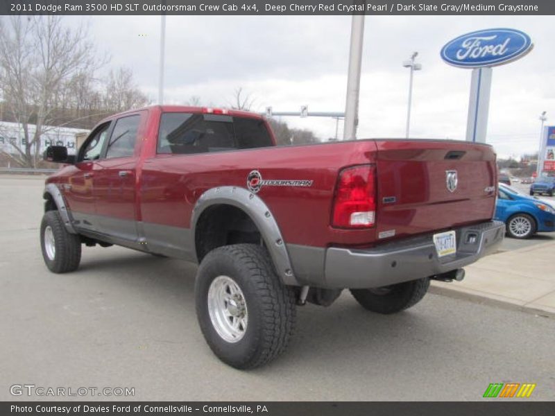  2011 Ram 3500 HD SLT Outdoorsman Crew Cab 4x4 Deep Cherry Red Crystal Pearl