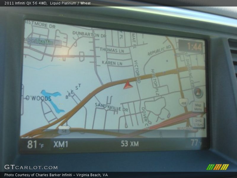Navigation of 2011 QX 56 4WD
