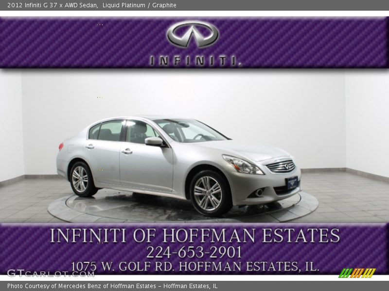 Liquid Platinum / Graphite 2012 Infiniti G 37 x AWD Sedan