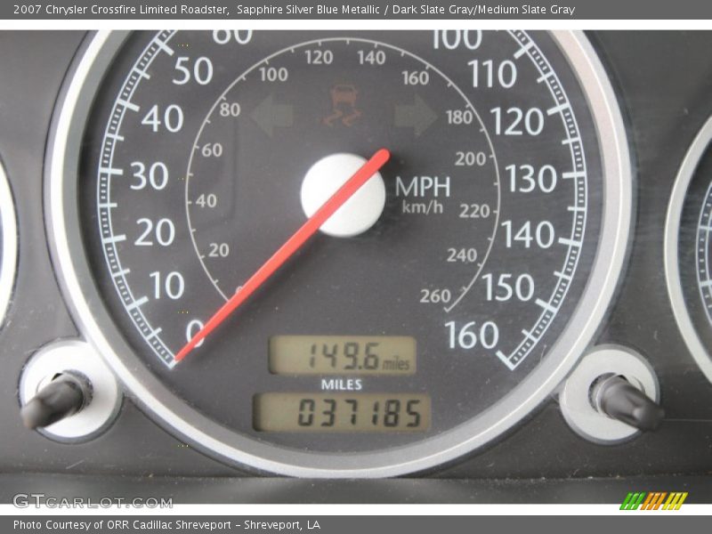 Sapphire Silver Blue Metallic / Dark Slate Gray/Medium Slate Gray 2007 Chrysler Crossfire Limited Roadster