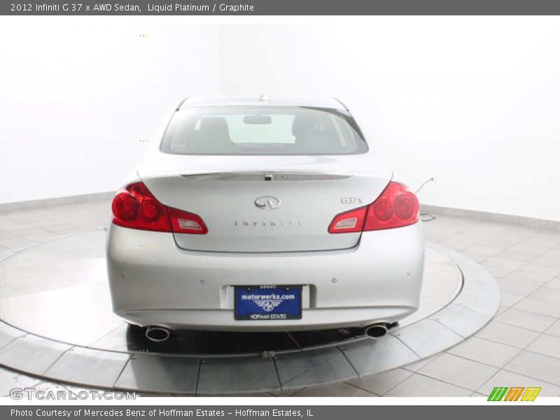 Liquid Platinum / Graphite 2012 Infiniti G 37 x AWD Sedan