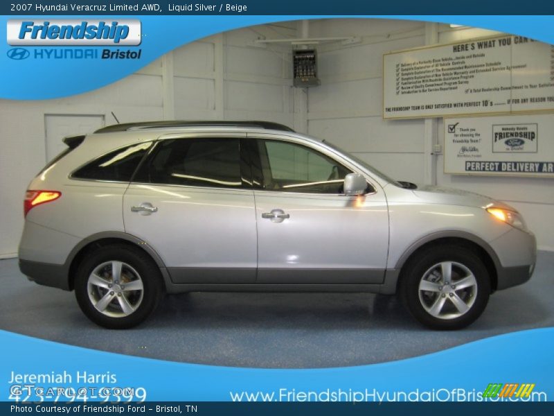 Liquid Silver / Beige 2007 Hyundai Veracruz Limited AWD