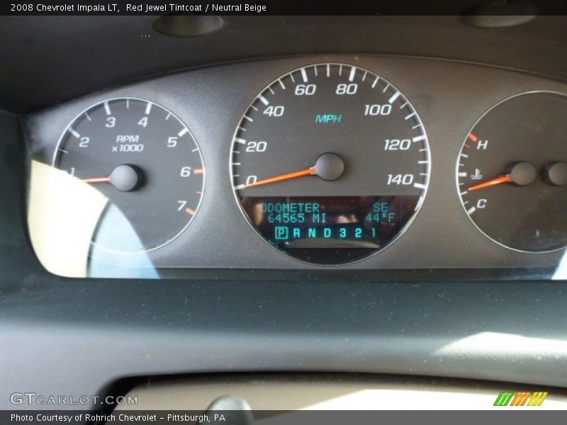 Red Jewel Tintcoat / Neutral Beige 2008 Chevrolet Impala LT