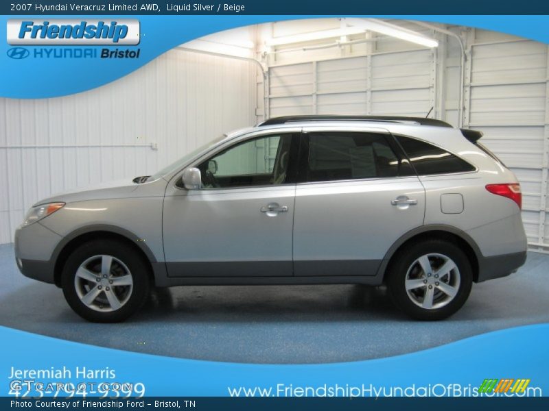 Liquid Silver / Beige 2007 Hyundai Veracruz Limited AWD