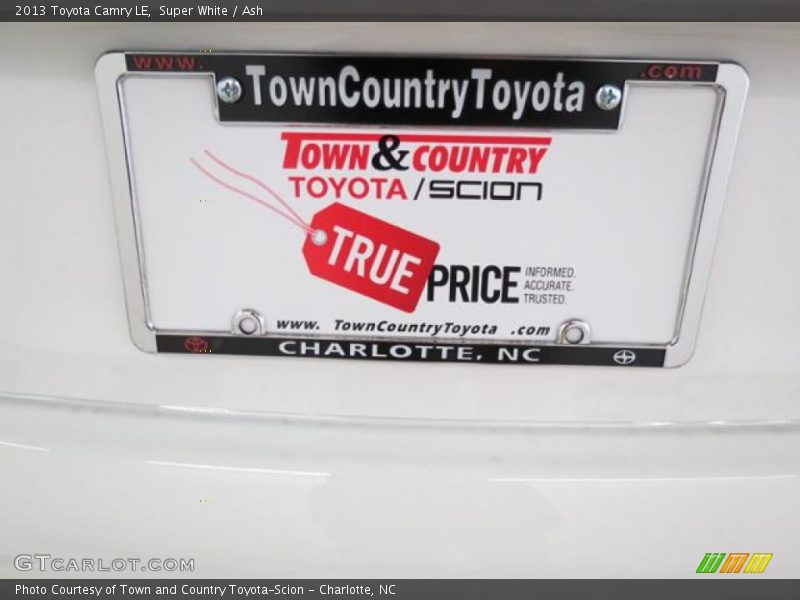 Super White / Ash 2013 Toyota Camry LE