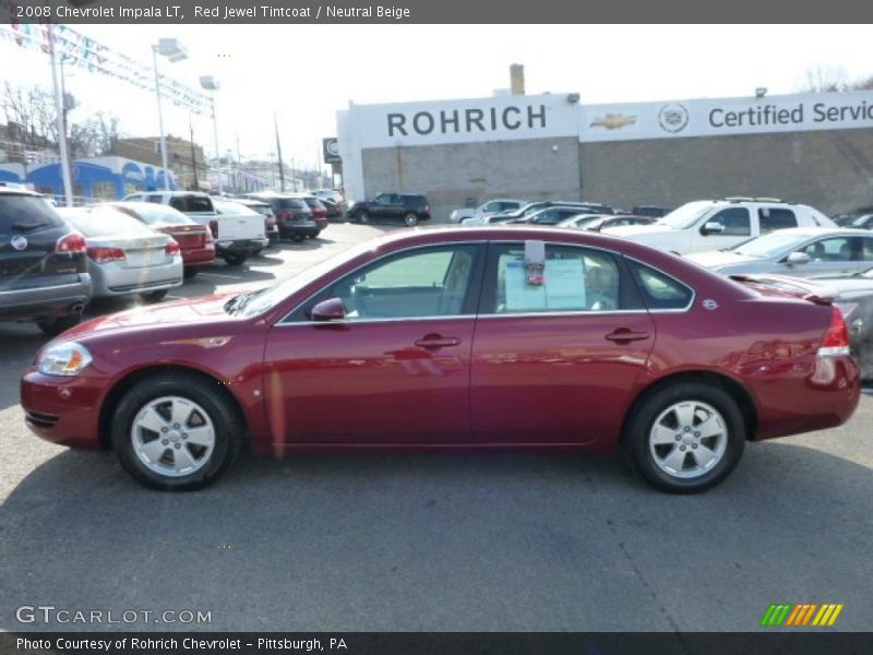 Red Jewel Tintcoat / Neutral Beige 2008 Chevrolet Impala LT