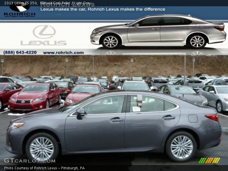 Nebula Gray Pearl / Light Gray 2013 Lexus ES 350
