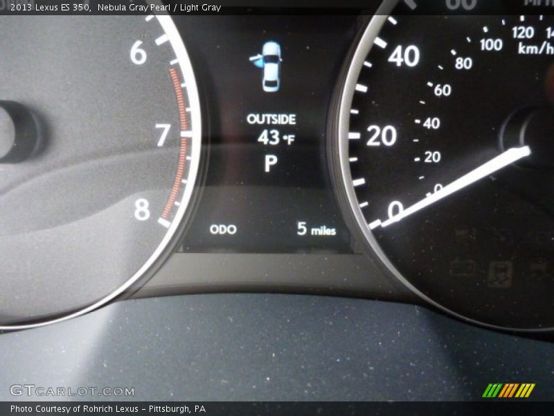 Nebula Gray Pearl / Light Gray 2013 Lexus ES 350
