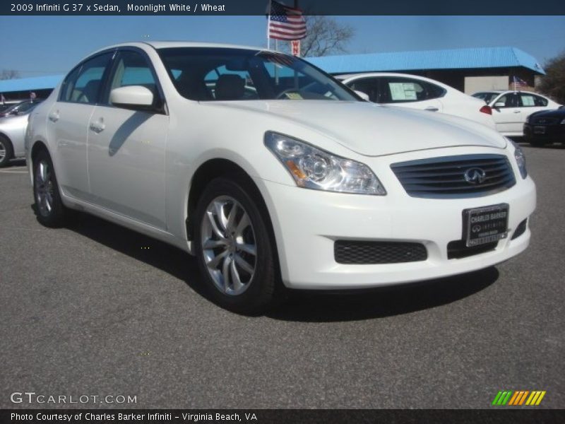 Moonlight White / Wheat 2009 Infiniti G 37 x Sedan