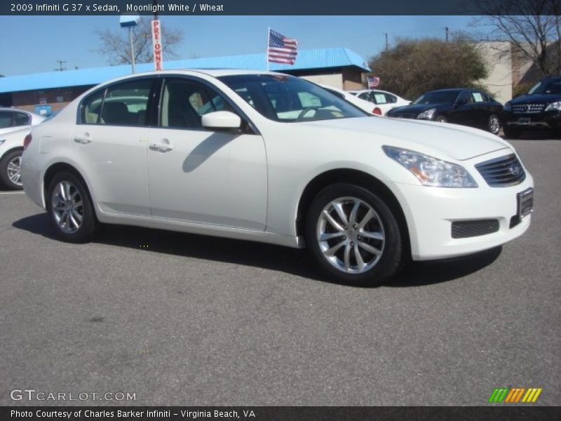 Front 3/4 View of 2009 G 37 x Sedan
