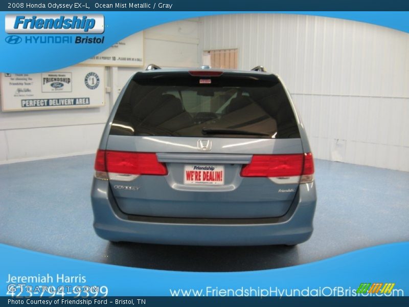 Ocean Mist Metallic / Gray 2008 Honda Odyssey EX-L
