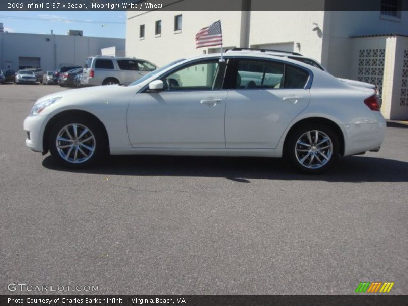 Moonlight White / Wheat 2009 Infiniti G 37 x Sedan
